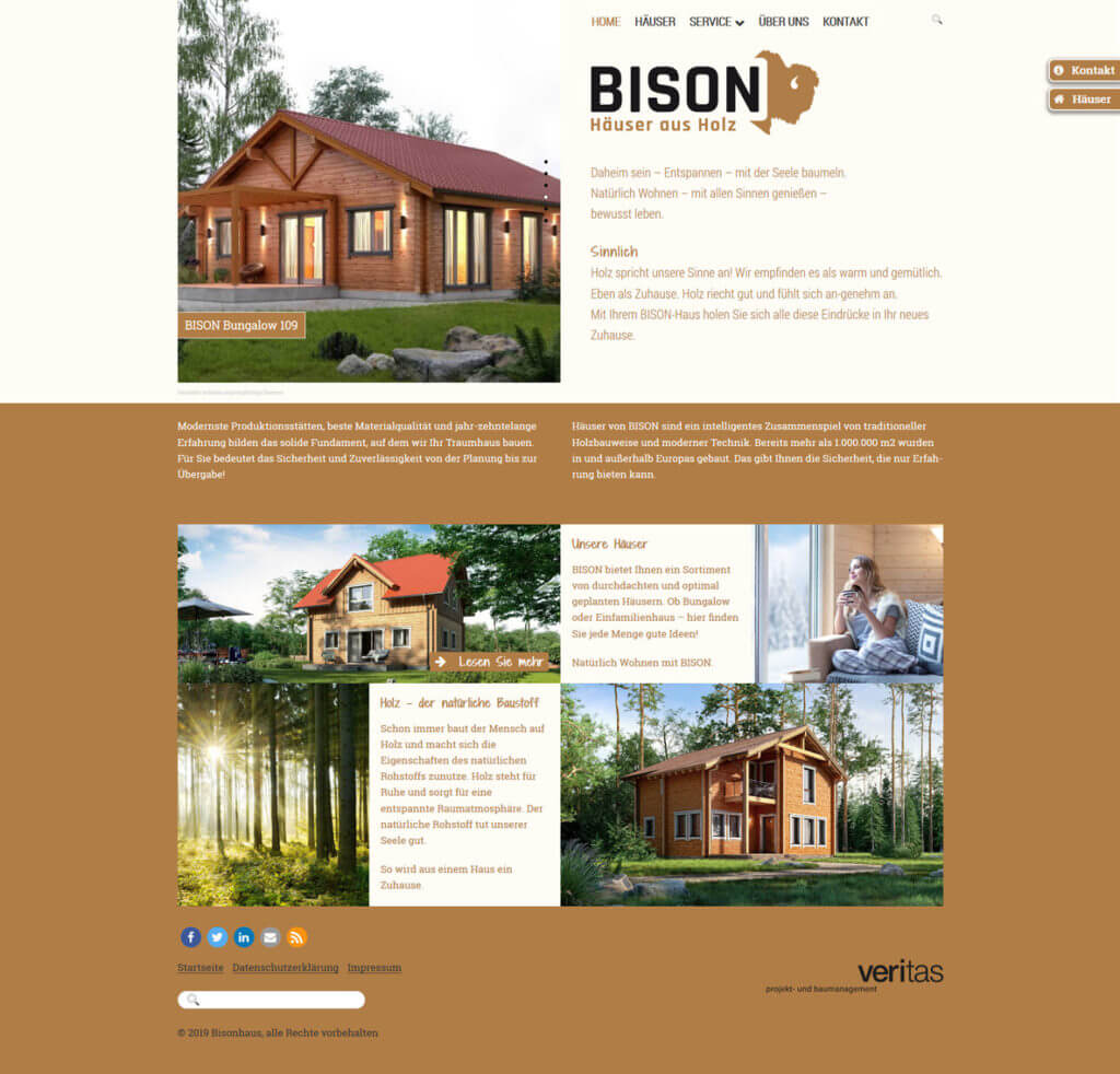 Bisonhaus - Häuser aus Holz